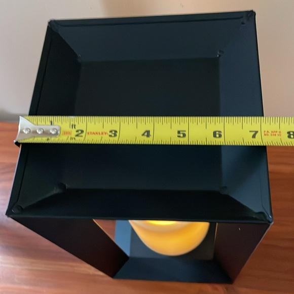 Black metal lantern cream candle lamp warm - Picture 9 of 11